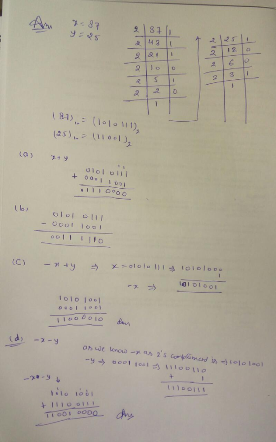 87 12 o 6 3 2 0 (25)(I ol) (0) 저y b) olol (C) -x -t eioIo o Iolo lo o ILoooolo Telo loo -yラ0001 100 lz) 11100110 1010 10이 +11 1 ooIL 110