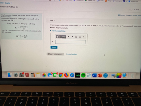 Google Drive @ Quinet C Chego Coinmame R PL Access SIUE CHW11 Chapter 11 Homework Problem 25 25 of 25 Review Constants Period