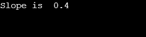 Slope is 0.4