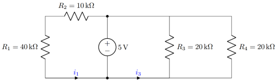 R2 10 k2 RA Ri 40 kn 20 kn R3 = 20 kSN 5 V