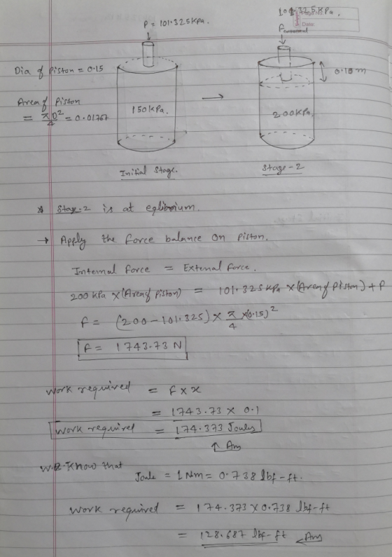 tO42KPa iDate: P = t01.325KPA Dia g Pistan = O.L5 Arca Piston 50 k Pa n2. -0-01267 200kfA Stage- 2 Star 2 at eglbmum eely the