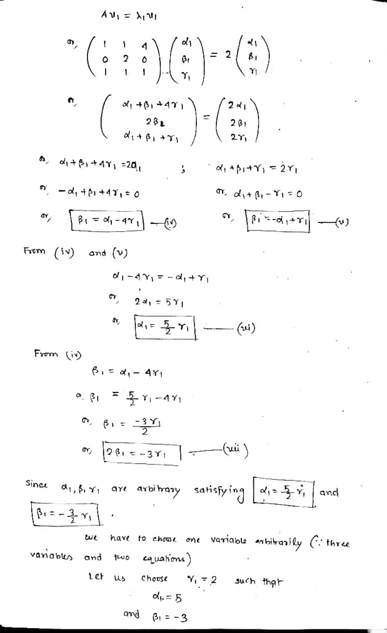 AV, = 1,2 1 4 0 - 2 2 :)) B - o, +1 +471 221 2B1 2B1 di+ßitri 271 di+ß,+47, 20. - ditBitri=bri -0, +Bi +41,=0 ar dit ßi-8=0 B