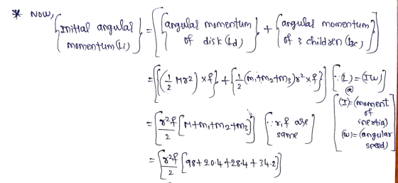 Now) vf disk id) monmentum Li) (T): (moment Sair ω)s (angular Sfed) 484 9042434)