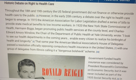 Historic Debate on Right to Health Care Throughout the 18th and 19th century the US federal government did not finance or oth
