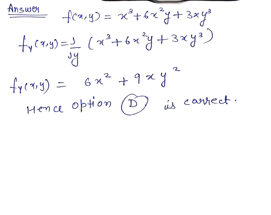 Answer 2. Ғс, 4) = x*+6х the 3х1 3 з о (thx Ethng tax) to carent habt zx9 = (hinnat 4 п D Hence option is correct.