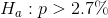 H_a:p>2.7\%