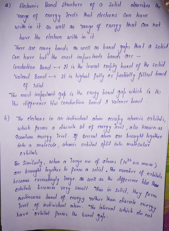 of a solid partially filled band of soliel of aloms (1020 or more ) a solid, the number of orbitals ! continuous band of ener