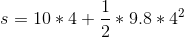 S-10 * 4 * 9.8 * 42