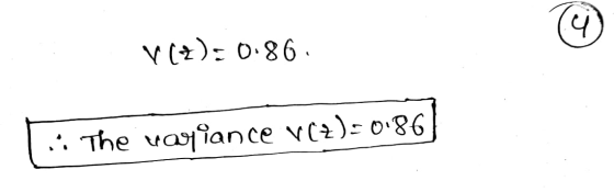 V(7):0.86 i The variance vez)= 0.86%