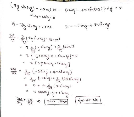 (14 оtwА) 11. о (arry - 40 sin(ay)) ay Mant + a sec ) dx Nely=o *, ѕuаy tas М- 1% бич + 2 seca N=-zeny + qniwny ӘМ ә Рас - 1