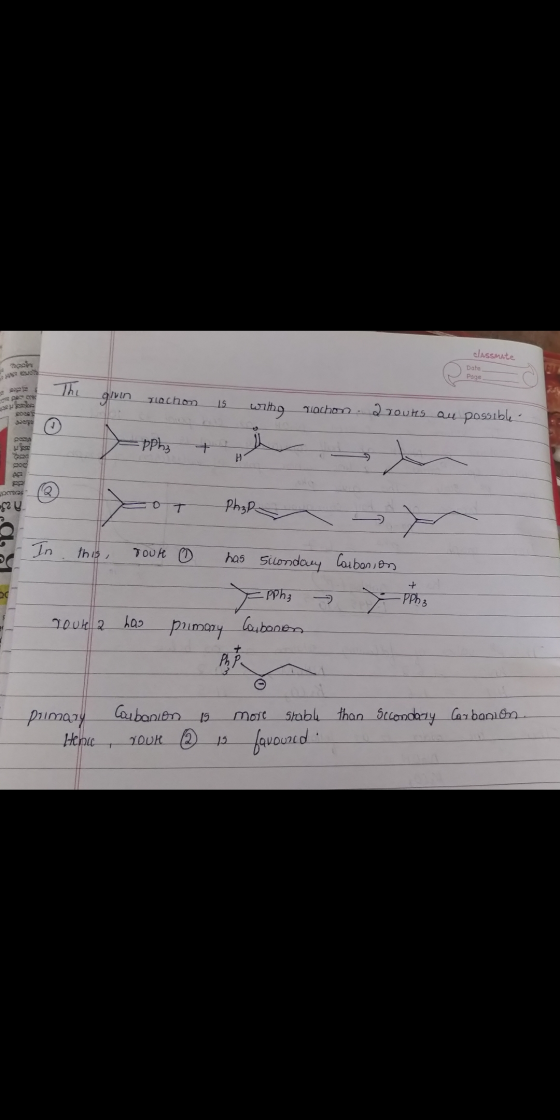 hoes classmate Date Page peck 1 given riachon is writtg riachon. 2 routs au possible BOCAS ser pers poc Locos $2V yor &ca Phi