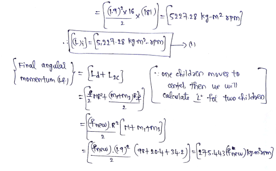 〉(3) Final angule mo entum 나) ce,en ue wil 2