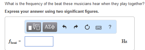 Image for Two guitarists attempt to play the same note of wavelength 6.50cm at the same time, but one of the instruments