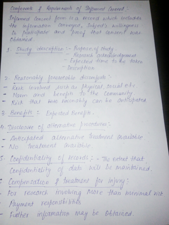 Inlamed tonsent fom is a trecord iwhich inclucdes the to ormation Conveyed, Subjedts oillingness Obtainid 1. Study desciptio