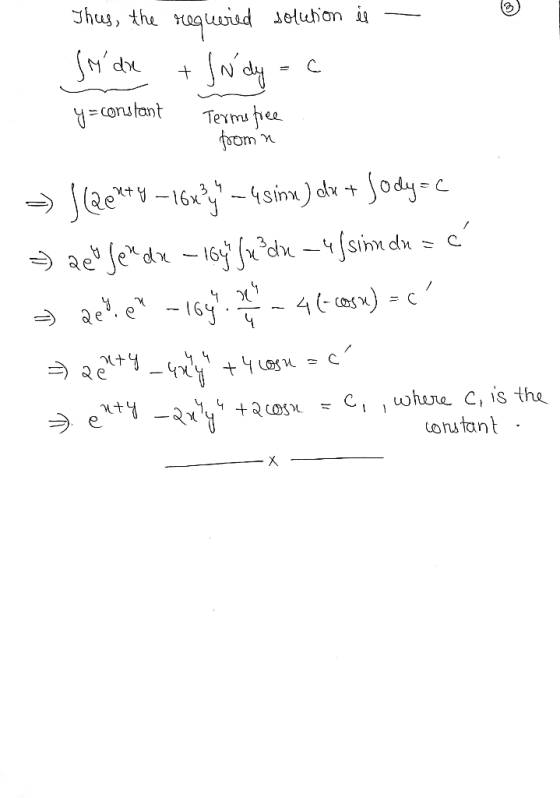 Thus, th tquwd soluhon i C. Termu ea from Jaey-164sim) de ae edr -16 xdu -4 sim du odyec = C 4 cas uty -yuy tч su c e whre C,