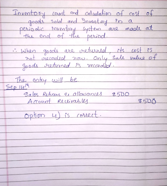 Inventory goods periodic the end count and sold and inventory of the calculation of cost of Inventory in a system are made at