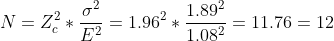 N = 2? *C * F2 = 1.962 * 1.89 1002 1.892 082 = 11.76 = 12