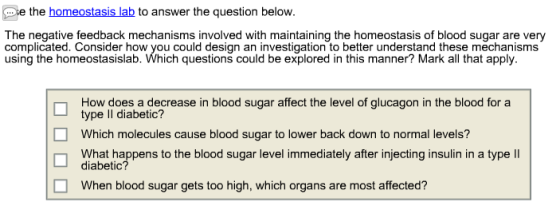ve the homeostasis lab to answer the question below. The negative feedback mechanisms involved with maintaining the homeostas