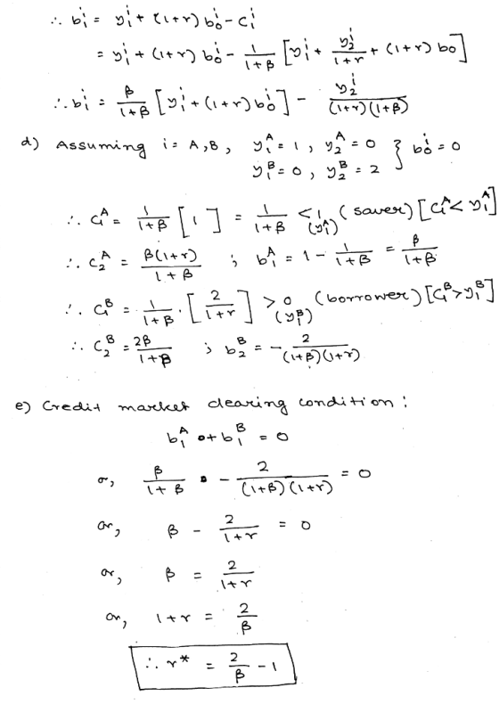 1个r d) Assuming e) Credi mark clear ng 2. 2 l+r 2 2
