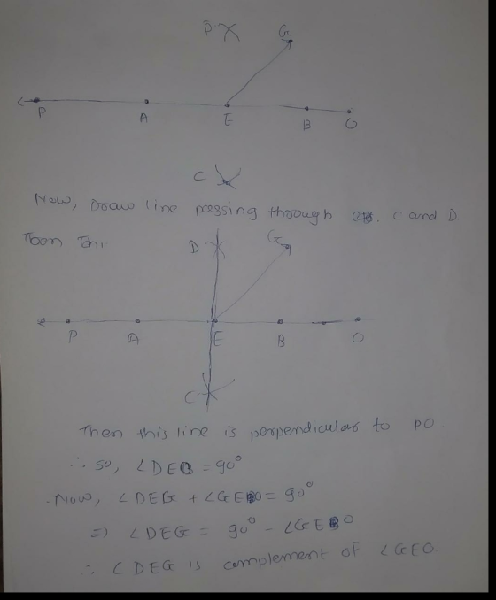 P A B C Now, draw line pessing through Colo C and D. Toon Tchi D Ga 5 © P A B PO perpendiculary to Then this line is ..so, LD
