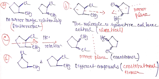kamery v <mirror plare - -elty that no nenoor inage relationship - relationsup (diastereonice . I а) (А The molecule is so Th