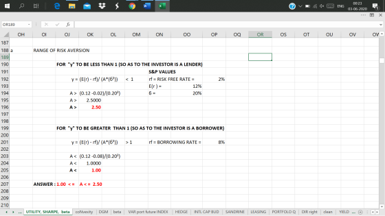 C w ENG 00:23 03-06-2020 OR189 . OH 이 OJ OK OL OM ON OO OP OQ OR OS OT OU OV OV 187 188 a RANGE OF RISK AVERSION 189 190 191