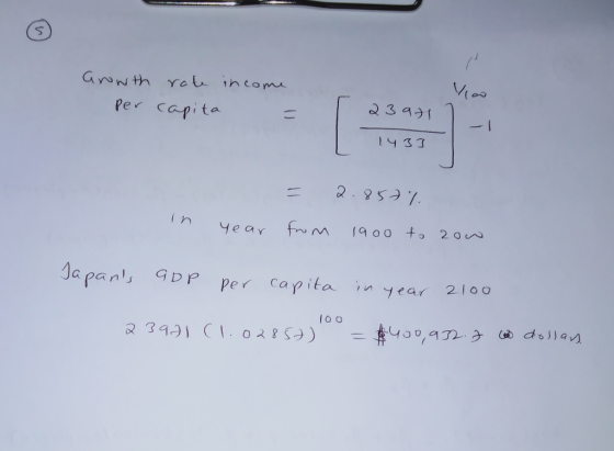 3 Per capita Japa n」 9DP per capita inyear 2100 to O