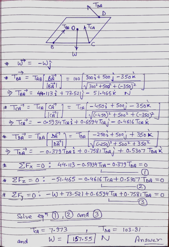 * W = - W F | + Tai - Tag 88 1 - too [ 300 - 500 -350 k 1 I BÃI __ 13002 +500% +(35012 → TARA = 44-113 î + 73.5211 – 51.465 K