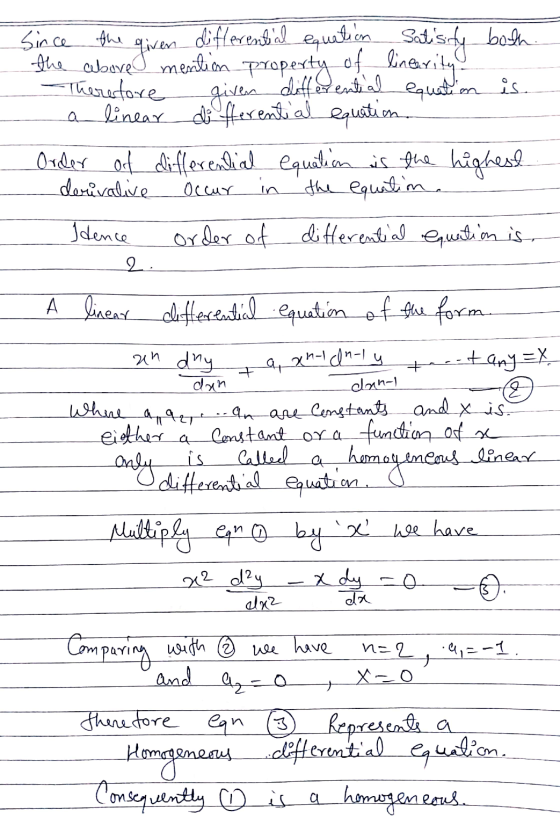 livomerilicom property Since the differential equation equation Satisity both the above m. Therefore given different al equat