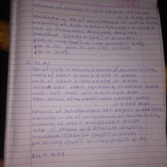 volume of solution - 30+ 29120 = 89.30 at malou = 0.0311 of male volume of some molatot KAH = 000 HoiasaD-018 OHSS hand base