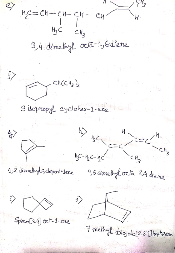 Н.c=си — сиcи — си? не си, и 3.4. dimethyl oelā- 1,6diene 7 o encuada смссм, а 3 isopropyl Cyclohex-1-ene А н. 7 И, С, . c=c