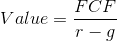 FCF Value = r-9
