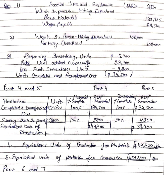 Ans 138,725 88,500 Account Lelles ond_Euklovation (6) DIGIBOL Work In plass Mering Departmenl. Row Materiale Wages Payable Wo