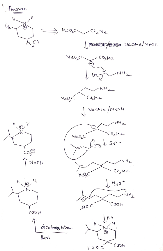 Auswer H 11 ipn ZE Me O₂c co, Me potomket datereta Naome/ imeon Meoc Co, Me Br NH NH2 Meoc Come Naome /Mech - H It NH 2 Co₂me
