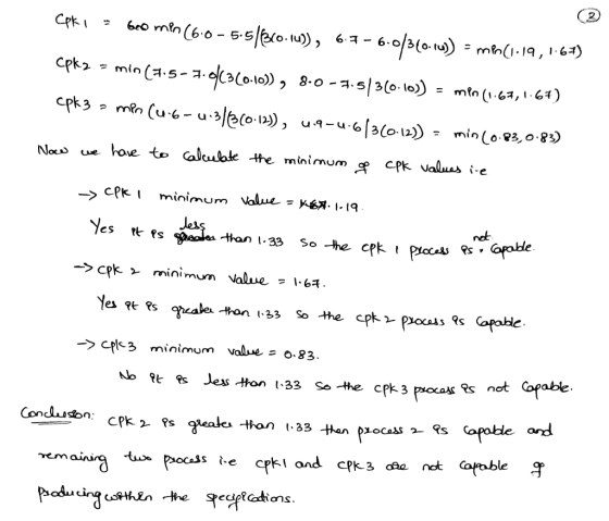(2 Cpkı Geo men (6.0 - 5.5/Bro.lu), 6.7-6.0/3(0-1)) = men (1.19,167) cpk2 = min (7.5-7.0|63(0-0), 8-0-.5360.10)) = men (1.67,