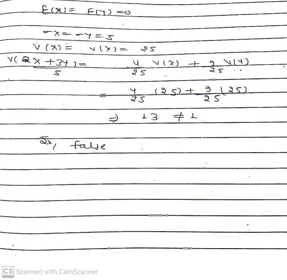 ECR) = E -x--1-5 V (X) v ( V(@x 139) = 4 v (2) -- पत 9 (4) २७ 25 (25) + 925 25 25 13 मा false CS Scanned with CamScanner