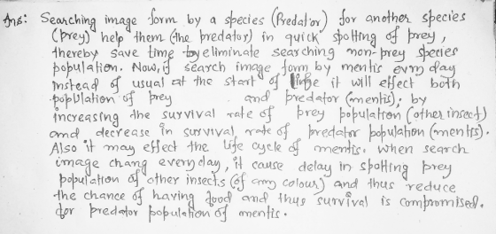 Ansi Searching image form by a species (Predator) for another species (prey) help them (the bredator) in quick spolting of p
