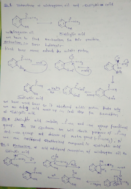 Salicylie acid ust have to find mer hantm fus thir reachin uneHon u can confismed Snthesize compound aloytic acid. 3) S Salig