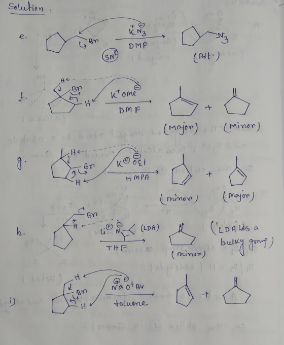 solution : KN3 DMF ktome DMF (Major) si (Minor) 06 Noblo o of both terson h. k OC HMPA By CH - (LDA) (LDA LAS a Q L 7 (minon)