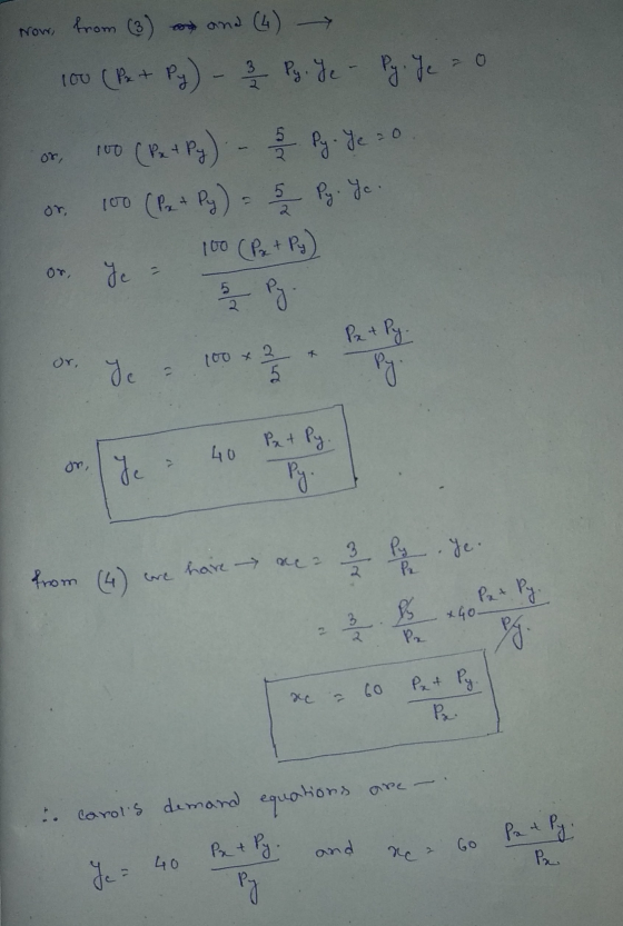 W Now, from (3) and and (4) ► 100 (P + Py) - 32 Py. Ye - Py. Ye = 0 or, 100 (Pet Py) - 5 Py. Ye =0. on 100 (P2 + Py) = 5 Py.