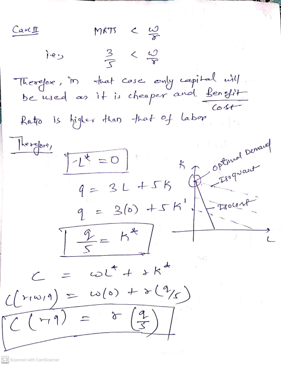 Carl MRTS C a & gl& را ۱۰۰ 33 that case Therefore, in only capital will be used as it is cheaper and benefit Ratio is higher