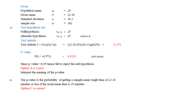 3. IX = Given Population mean = 25 Given mean = 23.16 Standard deviation = 16.1 sample size = 362 Test hypothesis are Nullhyp