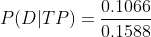 P(DTP) = 0.1066 0.1588