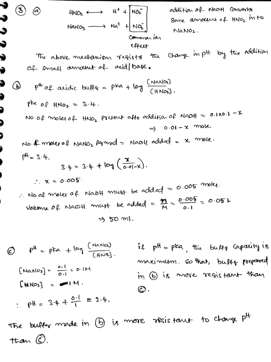 addition of Naot converts Some amount of HNO into NaNOL. HNO A +++ NO3 Nandy - Nat H NG commanian effect The above mechanism