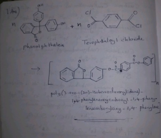 cl Terephtaloyl chloride Phenolphthalein poly (3-oxo-1 (3H)- Isobenzoluranylidene) 14-phenylenexy carbonyl-1,4-phenya lenecar