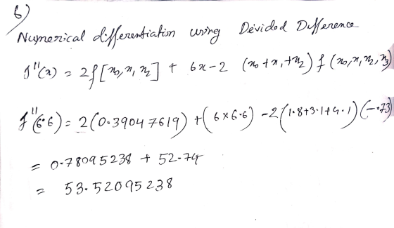 2 n, m Ncymerical differentiation wiring Devided Difference IC) 28 [m 4 6%-2 (nota,+2) f (2012, 2, 3) 566)= 2(0.3904 7619)