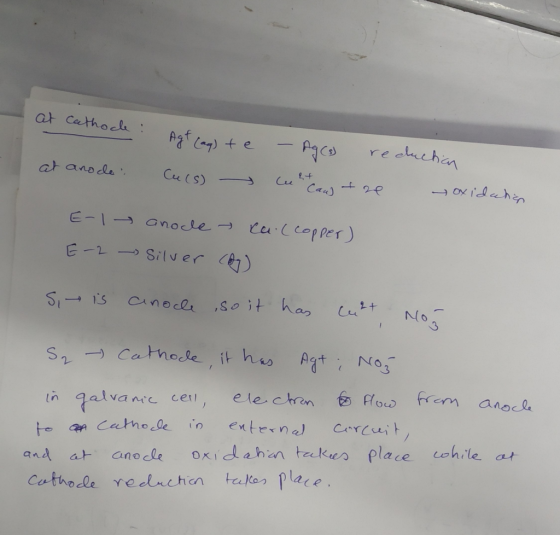 at Cathoche: Agt ante at anode: Cu (s) - Agco reduction mecans tre oxidation E-1 E-2 anoce - Silver calcopper) (Ag) Sit is an