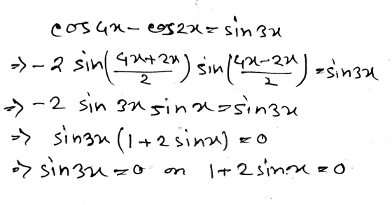 cosar-852a=sinau »- 2 sin(4x+2) sin/en-2)=sinza 2 sin an sindəsinau » sinau (1+2 sinu) sinan 1+2 sinn zo 2 ZO on