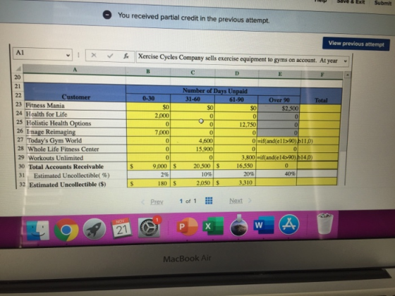 Hep Save & Exit Submit You received partial credit in the previous attempt. View previous attempt Xercise Cycles Company sell