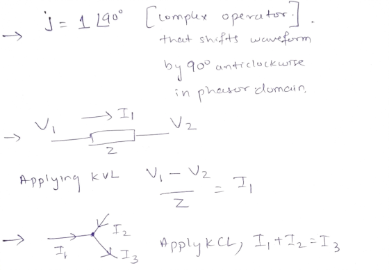 . j = 1 290° complex operatori that shifts waveform s by 90° anticlockwise in phasor domain, II Vz - u - z - Applying KUL na